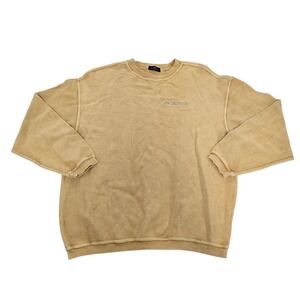 Yesterdays St Armands Ribbed Cotton Sweatshirt Mens Medium Tan Made in USA